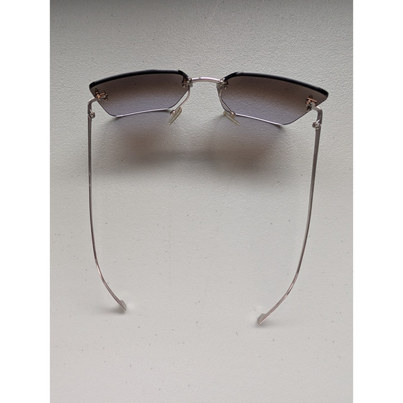 Authentic Fendi Rimless Square Sunglasses FE4082US 16Z 59 15 Palladium/Brown - Picture 6 of 12
